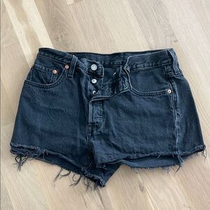 NWOT Levi’s 501 Black Denim Women's Shorts